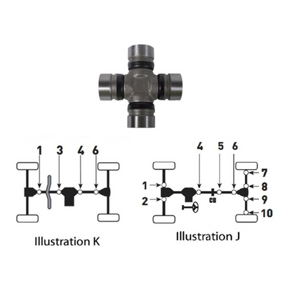 Bronco U Joint Kit Part Number AT-08539 for Durable Vehicle Drivetrain Performance