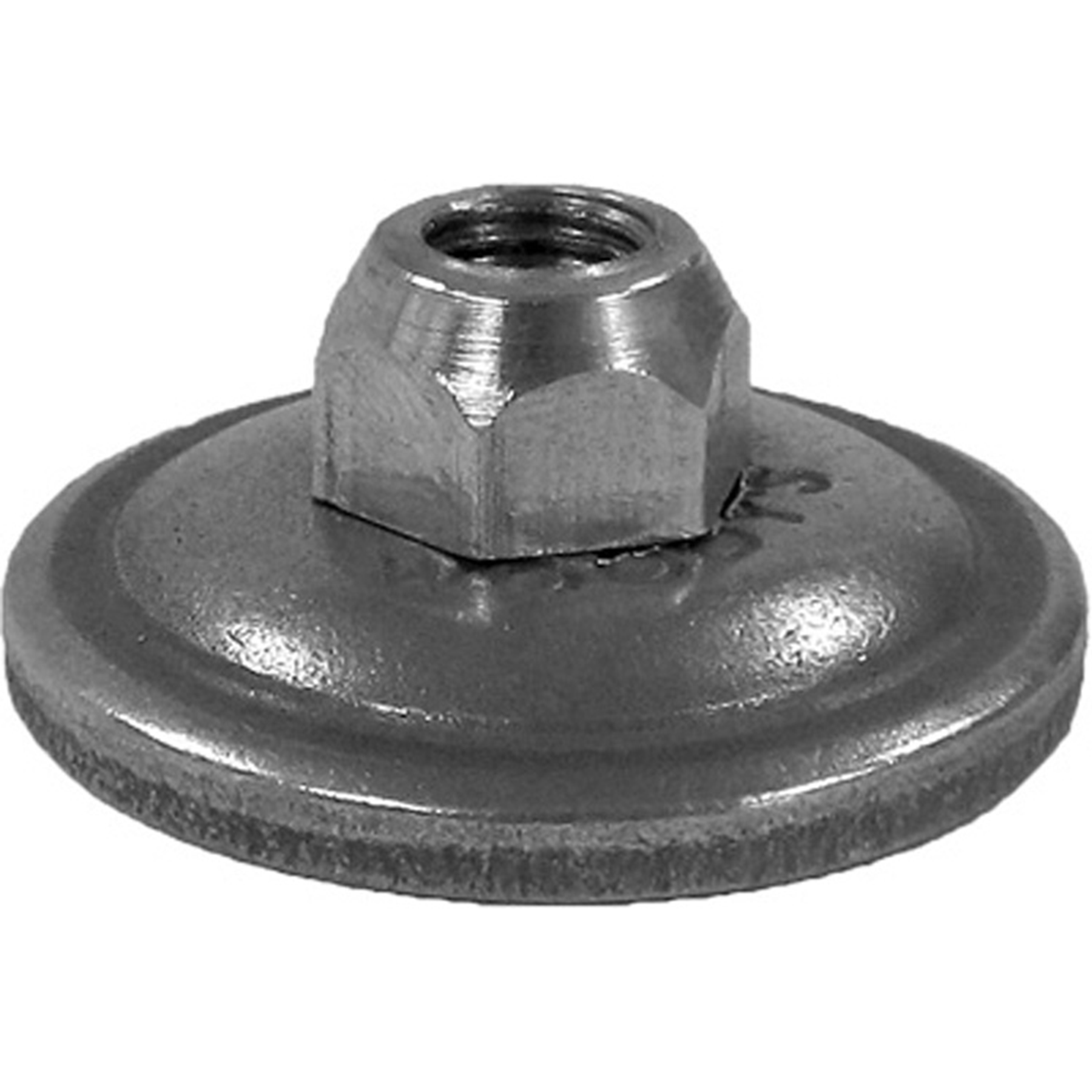 WOODYS AWC-3775-24 Combo Round Digger Aluminum Support Plate & Nut - 5 inch
