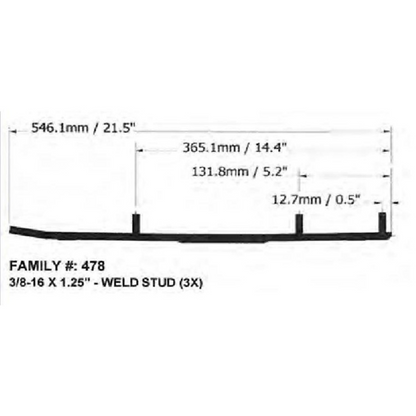 SPI Defender Hardweld Runners for Ski-Doo | Part Number WB-000-478