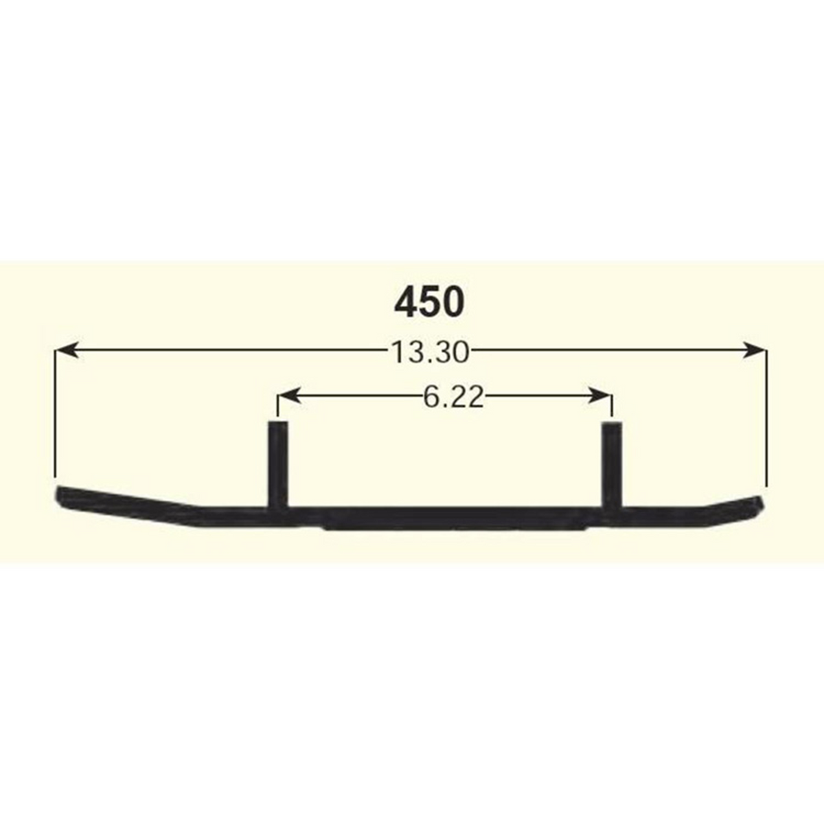 SPI Defender Hardweld Runners for Ski-Doo Snowmobiles - Part Number WB-000-450