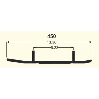 SPI Defender Hardweld Runners for Ski-Doo Snowmobiles - Part Number WB-000-450