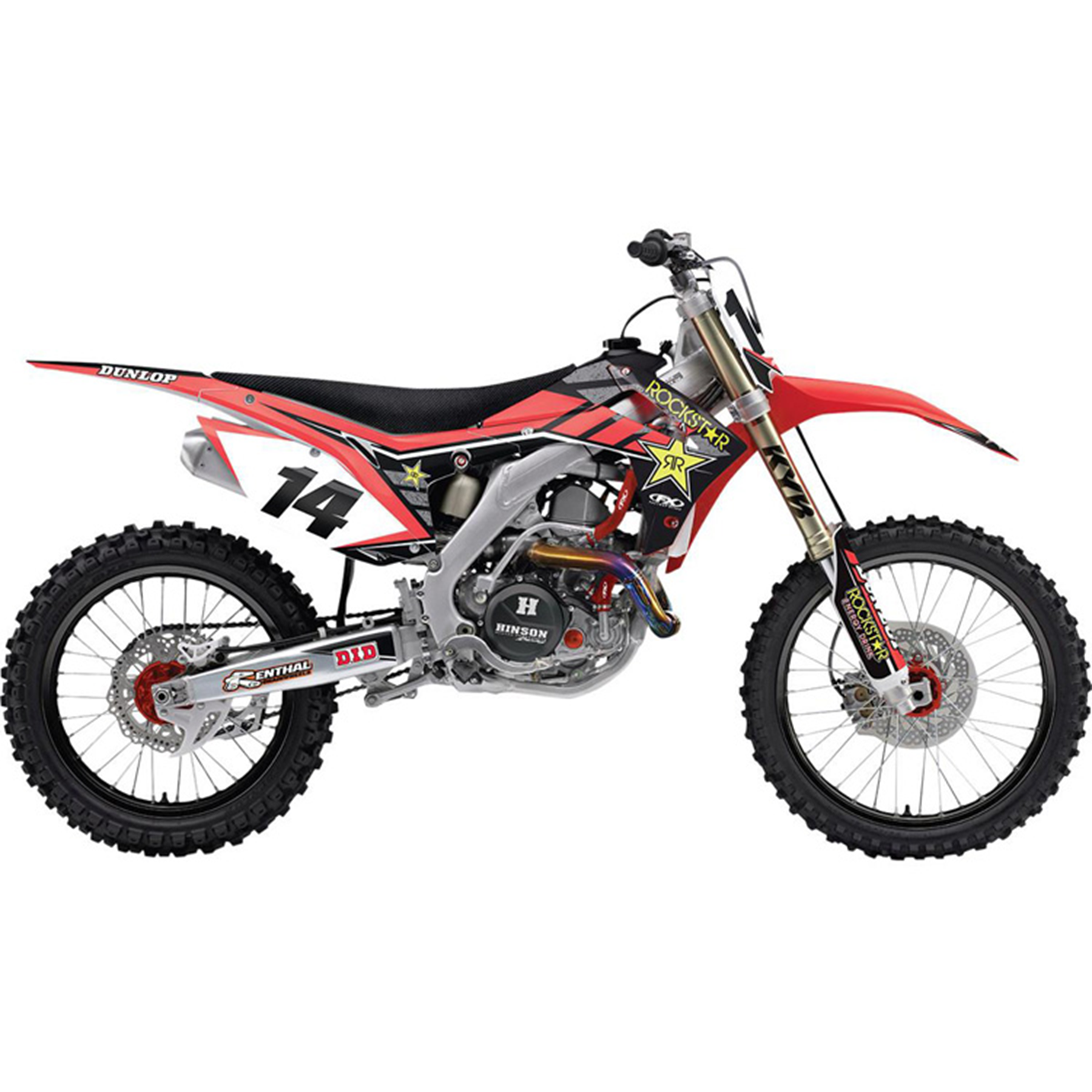 Factory Effex FX 16 Rockstar Complete Shroud, Trim, and Lower Fork Graphic Kit - Part No. 19-07320