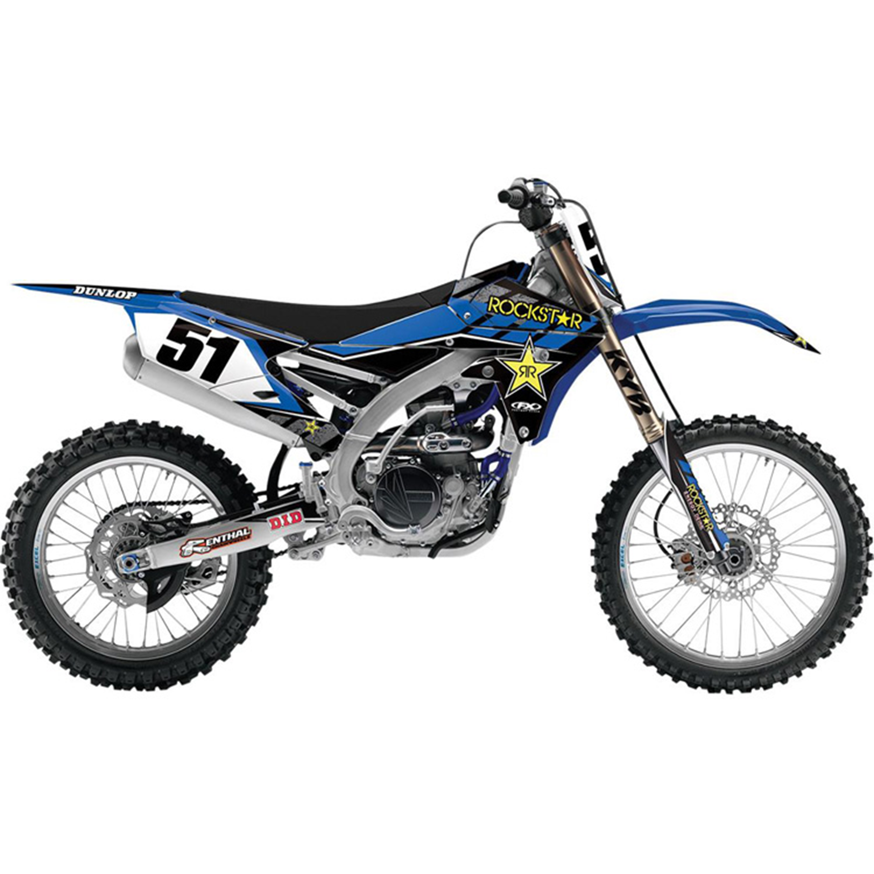 Factory Effex FX 16 Rockstar Complete Shroud, Trim, and Lower Fork Graphic Kit (Part #19-07214)