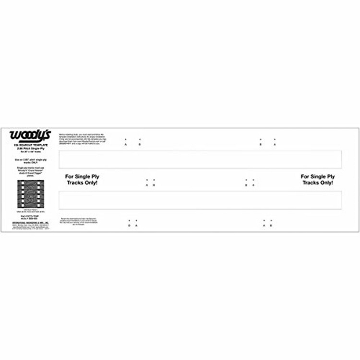 WOODYS 154-Inch Single Ply 2.86 Pitch Template - Precision Roofing Tool