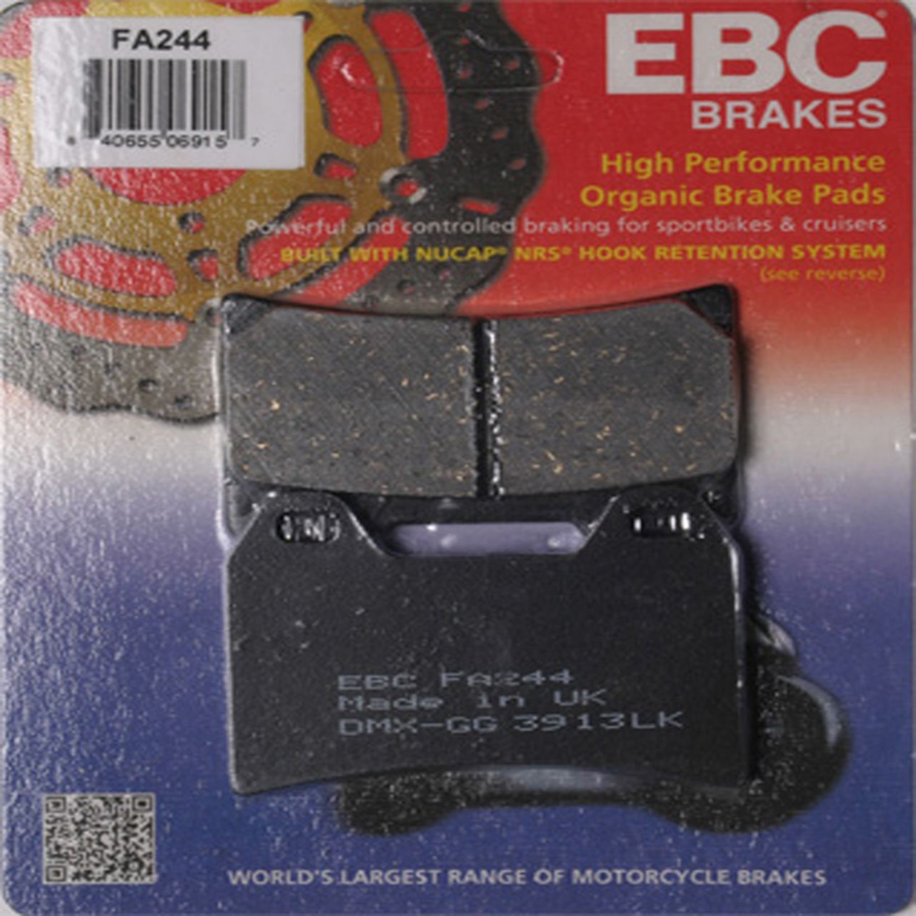 EBC FA244 Brake Disc Pads for Enhanced Stopping Power