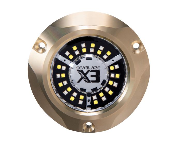 Lumitec SeaBlaze X3 Dual-Color White/Blue LED Underwater Light with Bronze Housing