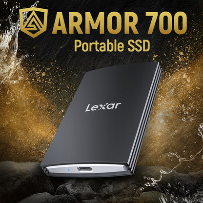 LEXAR Armor 700 4TB SSD - Rugged USB 3.2 Gen 2x2 External Drive with IP66 Water and Dust Resistance
