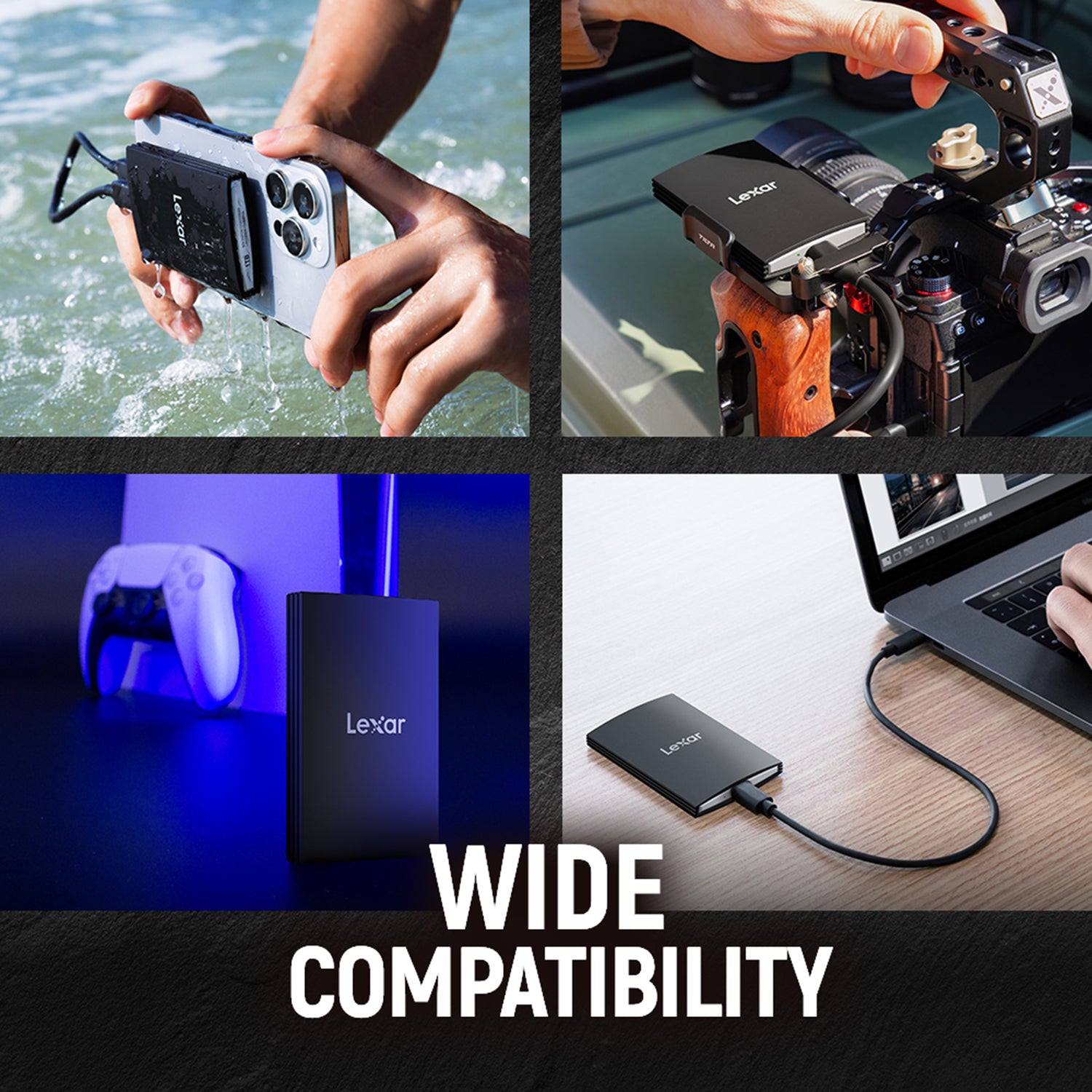LEXAR Armor 700 4TB SSD - Rugged USB 3.2 Gen 2x2 External Drive with IP66 Water and Dust Resistance