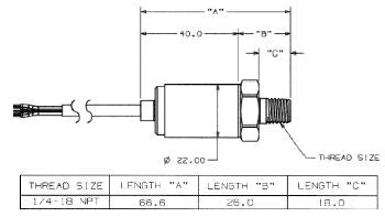 Maretron 0-5 PSI Pressure Transducer PT-0-5PSI-01 for Marine and Industrial Applications