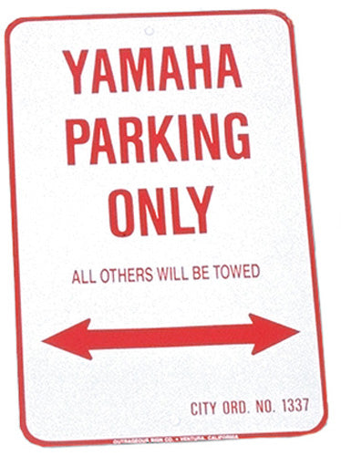 VOSS SIGNS Yamaha Parking Only Aluminum Sign 12 x 18 inches