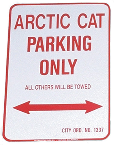VOSS SIGNS Arctic Cat Parking Only Aluminum Sign 12 x 18 Inches - Durable Outdoor Parking Notice