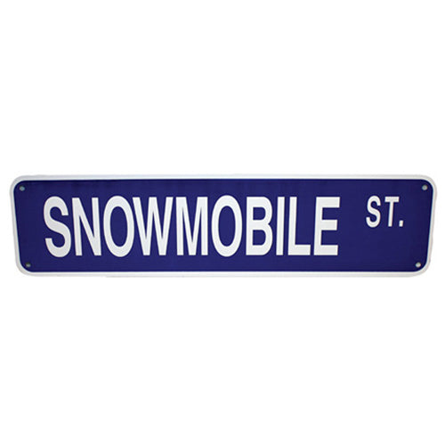 VOSS SIGNS 624SST Snowmobile Street Aluminum Sign - 6 x 24 Inches