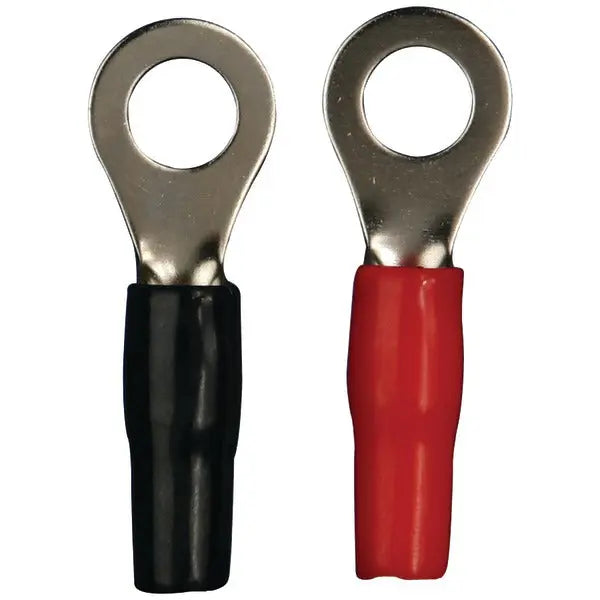 INSTALL BAY Nickel Ring Terminals 4 Gauge, Pack of 50 (Part Number IB4GNRT-50)