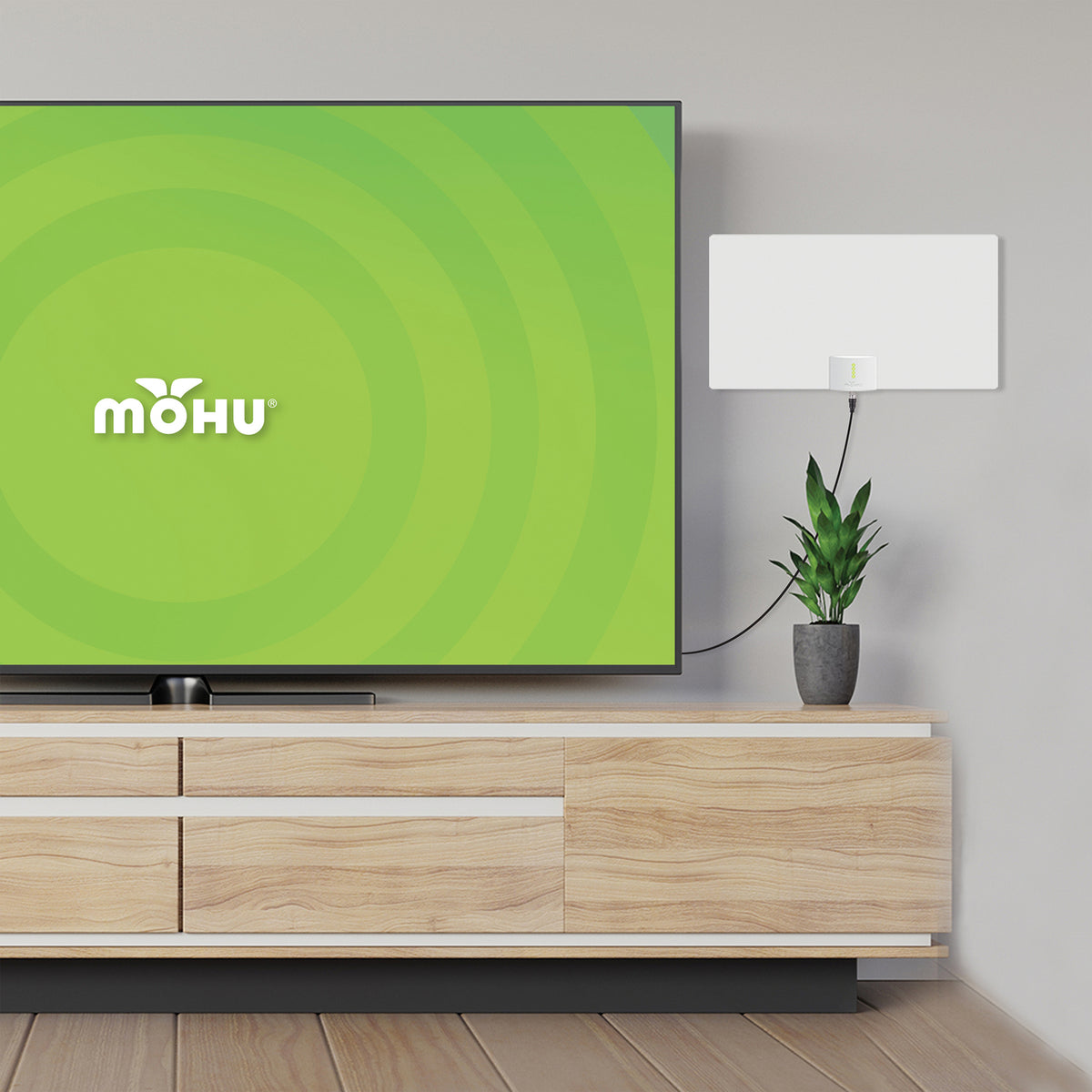 Mohu Leaf Supreme PRO Indoor HDTV Antenna with Amplification, MH-110160BB