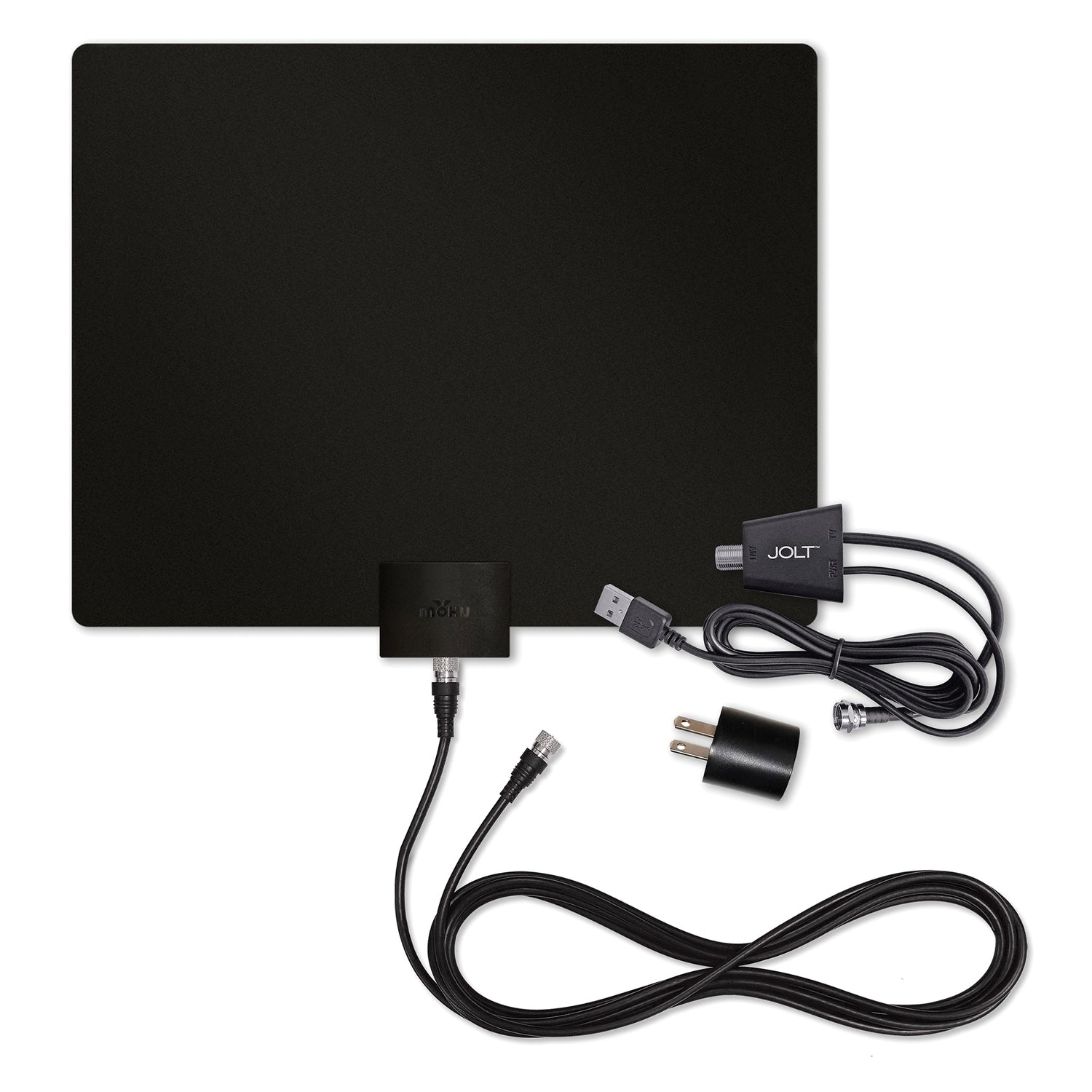 Mohu Leaf 50 Amplified Indoor HDTV Antenna with Jolt USB Amplifier, 60-Mile Range, MH-110584BB