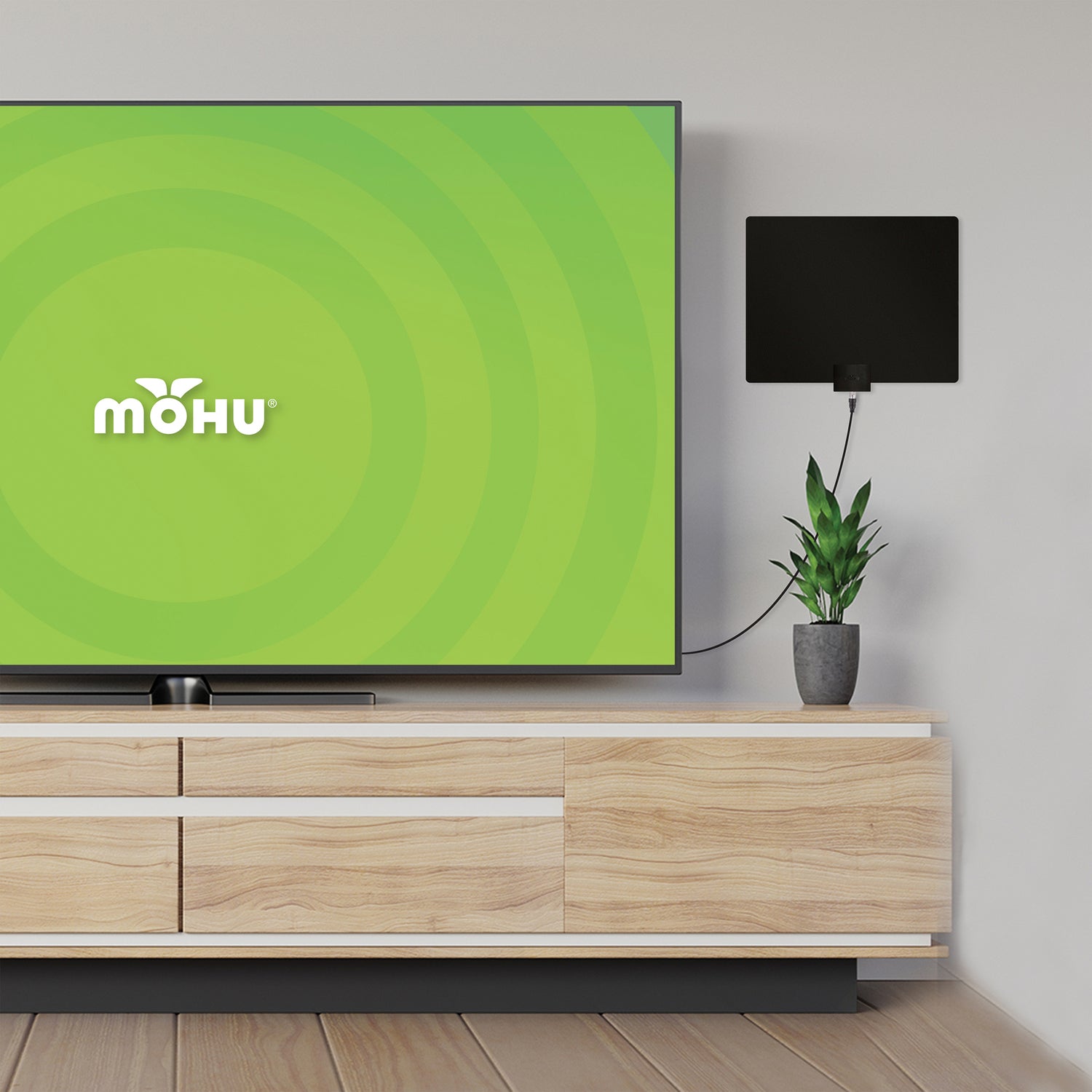 Mohu Leaf 50 Amplified Indoor HDTV Antenna with Jolt USB Amplifier, 60-Mile Range, MH-110584BB