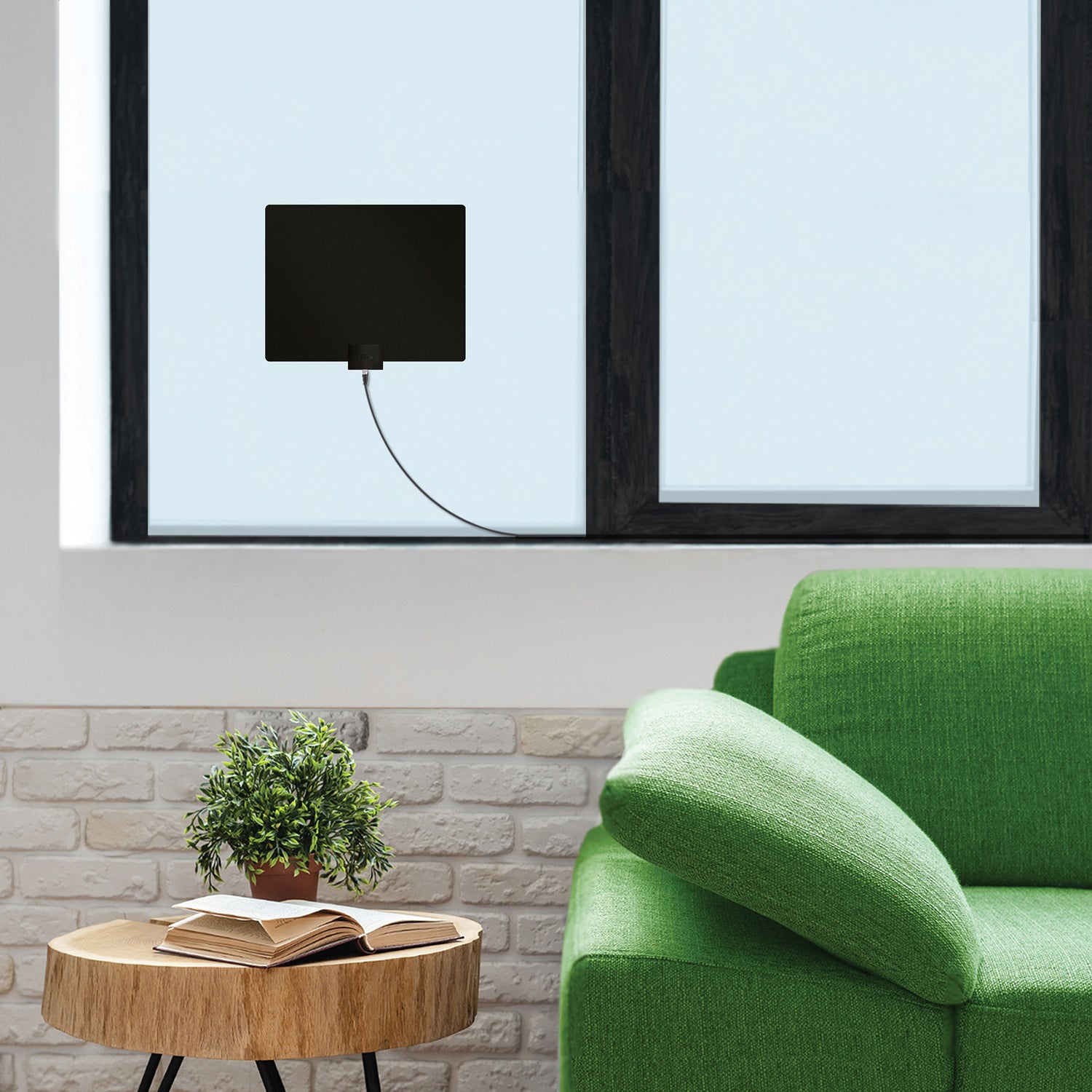Mohu Leaf 50 Amplified Indoor HDTV Antenna with Jolt USB Amplifier, 60-Mile Range, MH-110584BB