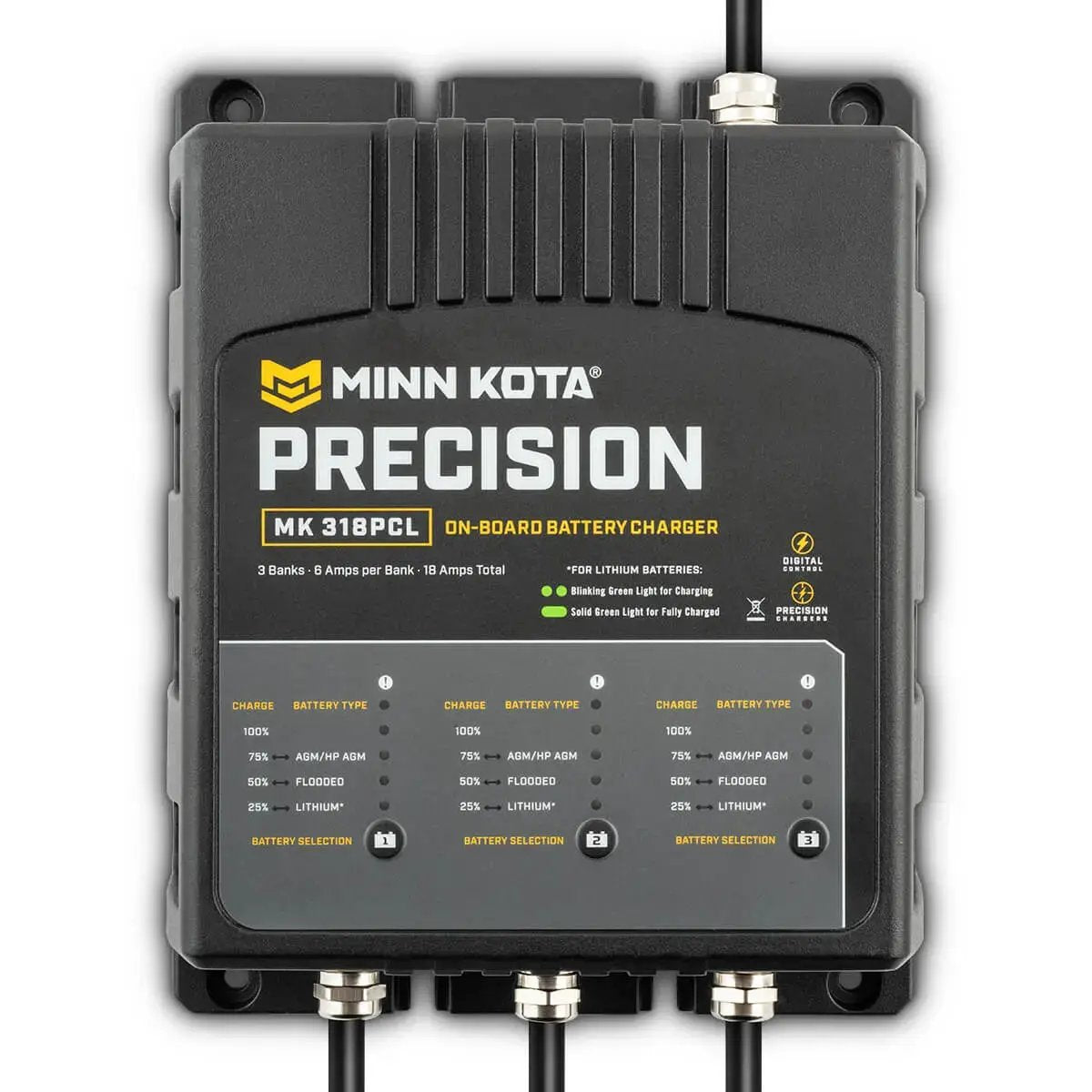Minn Kota MK318PCL Precision Charger 3 Bank 6 Amps by Minn Kota