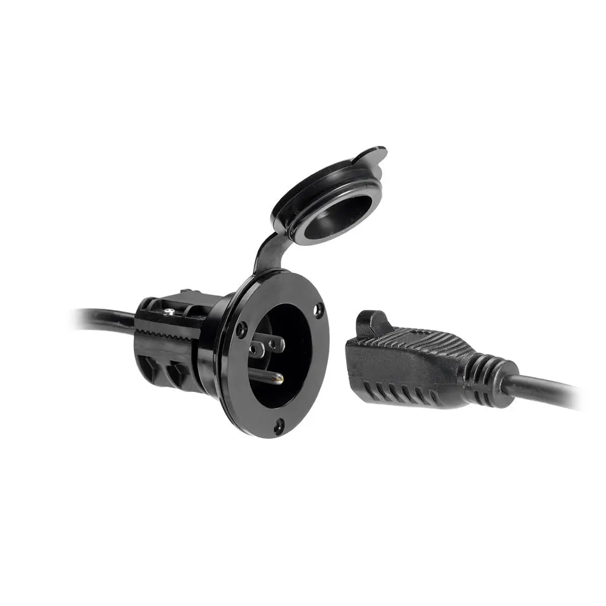 Minn Kota MKR-21 AC Power Port Black - Bulk Pack for Quick and Watertight AC Connections
