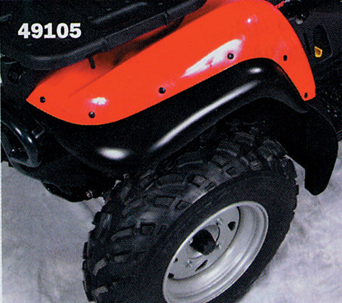Maier Plastics Front Mud Flap Extensions for Kawasaki ATV - Black (Part #491050)
