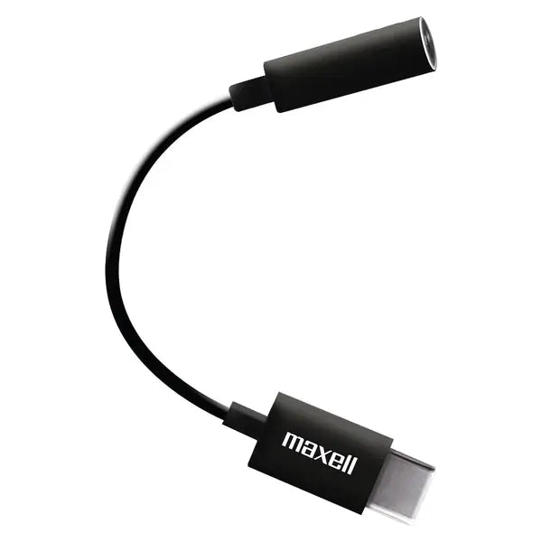 Maxell Sync-Up USB-C HDPHN Adapter with Aluminum Casing and Flexible Cable