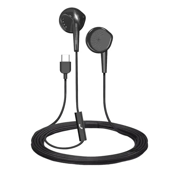 Maxell EB96 USB-C Earbuds with Microphone - 15mm Drivers, Rich Sound, 4 ft Cord