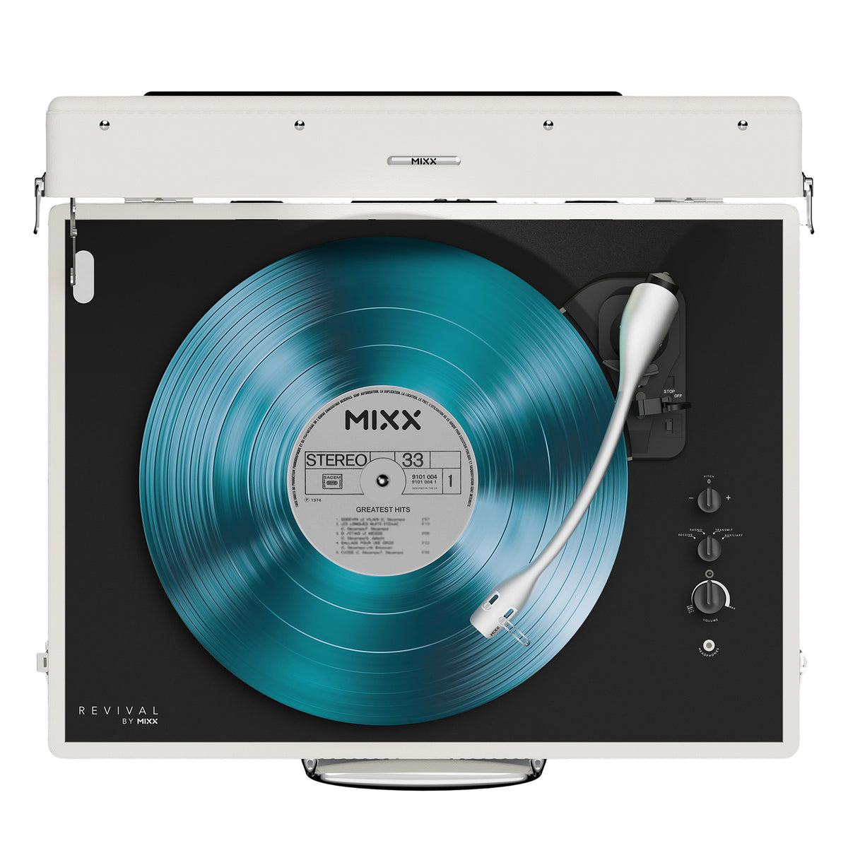 MIXX REVIV 65 Vinyl Record Player with Bluetooth, AT3600L Cartridge and Built-In Speakers, USRP-65-CM-053
