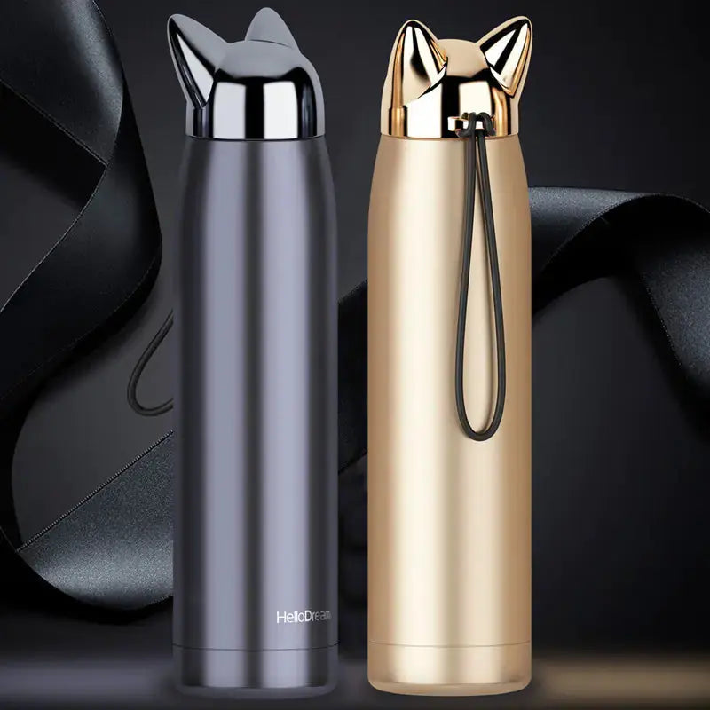 Cartoon Lightning Fox Insulated Water Bottle Atticus Goods