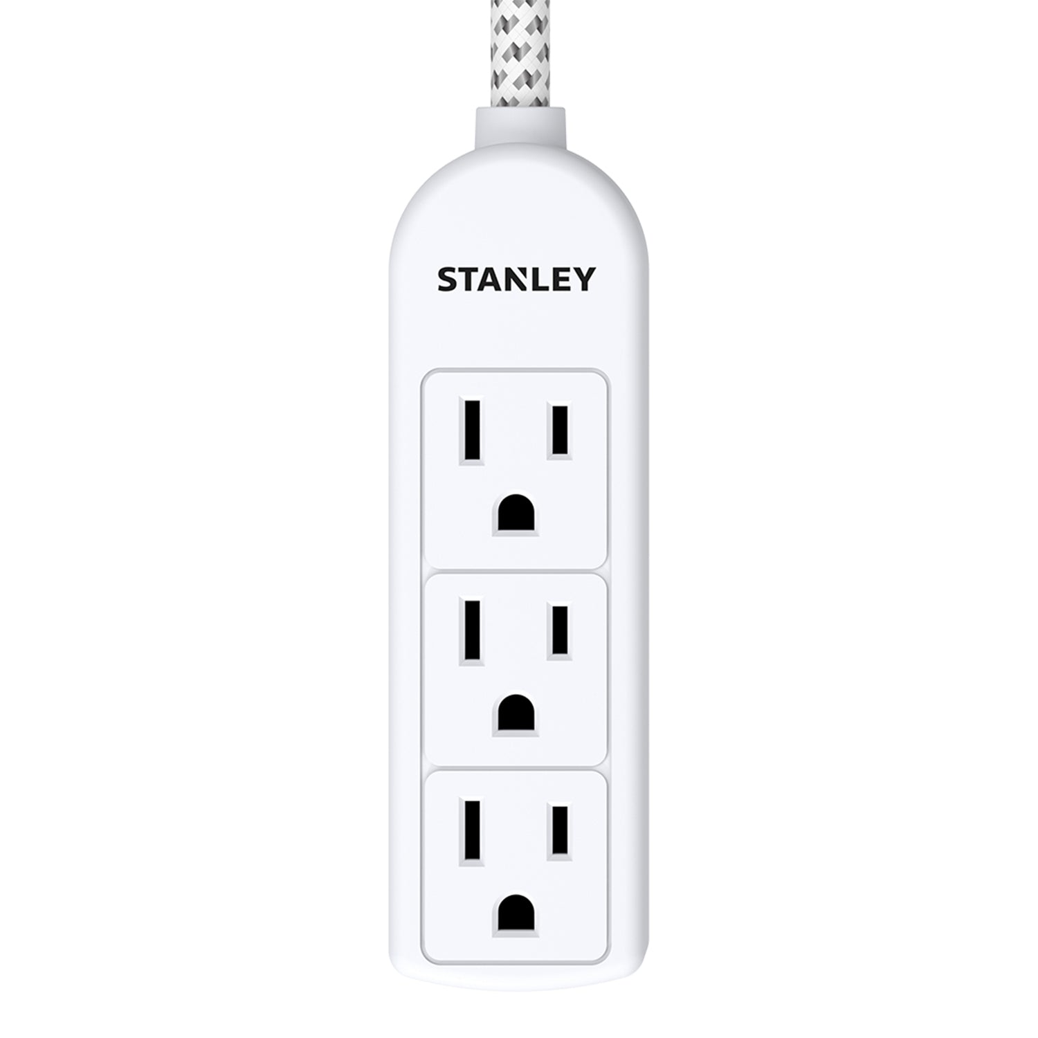 STANLEY POWRMAX 30000 Compact 3-Outlet Power Strip with Braided Cord