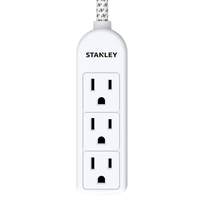 STANLEY POWRMAX 30000 Compact 3-Outlet Power Strip with Braided Cord