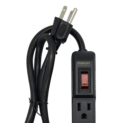 STANLEY 30007 PowerMAX 6-Outlet Power Strip with Resettable Circuit Breaker