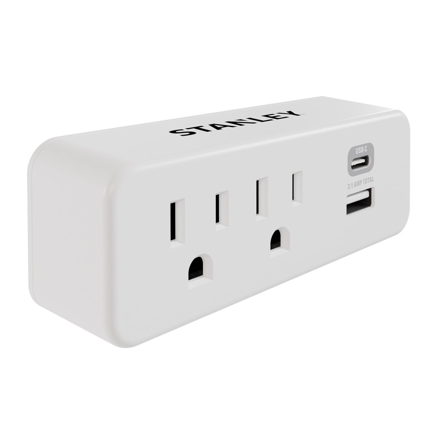 STANLEY PLUGMAX 2-Outlet USB-C and USB-A Wall Charger, Part 30422