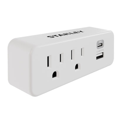 STANLEY PLUGMAX 2-Outlet USB-C and USB-A Wall Charger, Part 30422