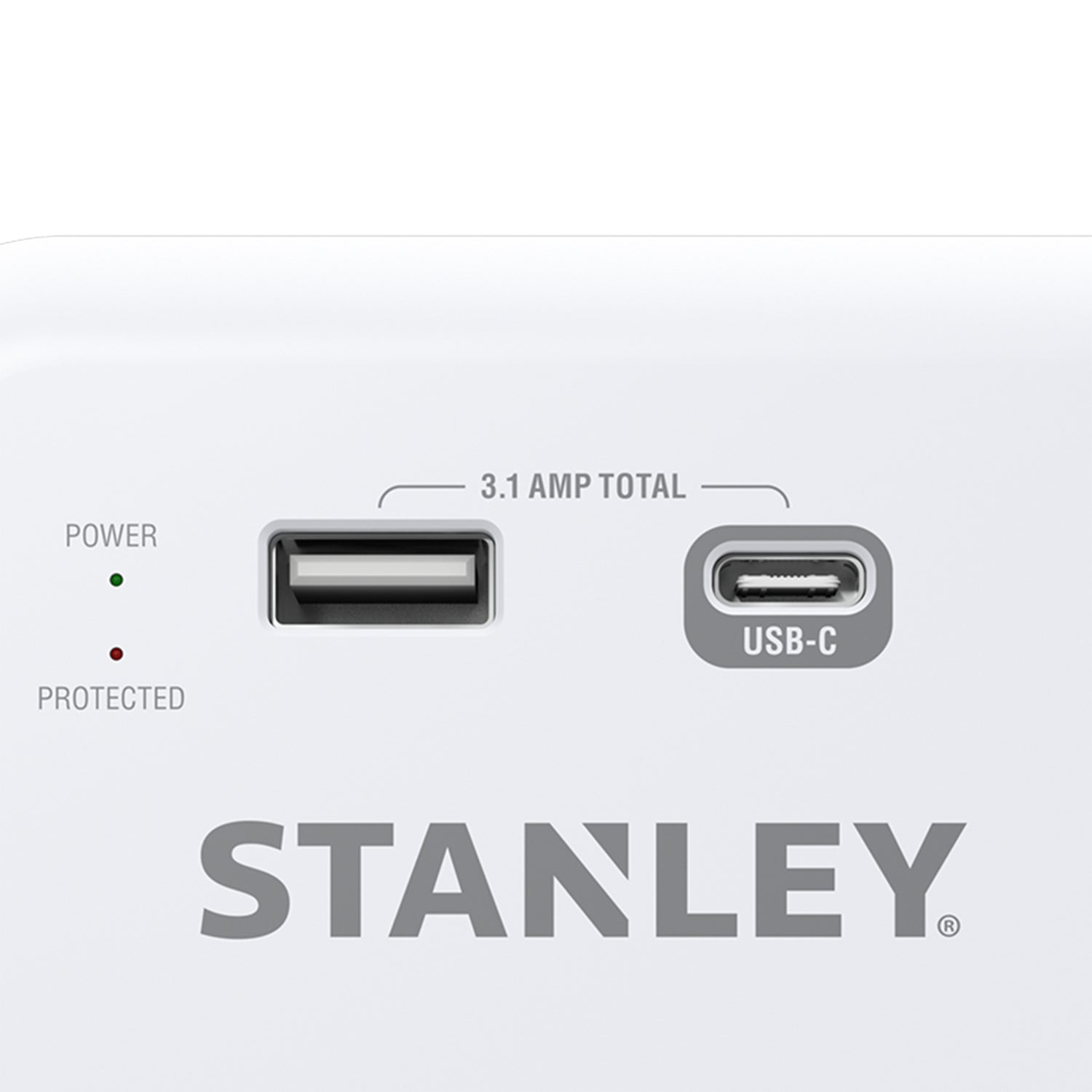 STANLEY 30426 SURGEPRO 1200 Six-Outlet Surge Protector with USB-C and USB-A Charging