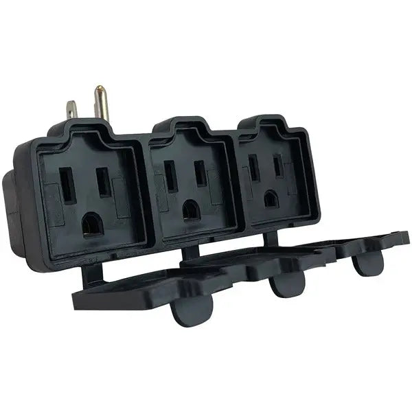 Stanley Part Number 31110 3-Outlet PlugMax Outdoor Power Strip with Safety Covers and Grounded Outlets