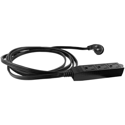 Stanley Part Number 31132 15 ft Black 3-Outlet Flat Plug Power Cord with Grounded Outlets