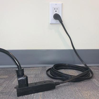Stanley Part Number 31132 15 ft Black 3-Outlet Flat Plug Power Cord with Grounded Outlets