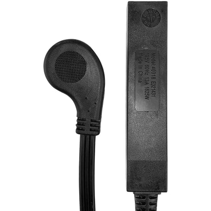 Stanley Part Number 31132 15 ft Black 3-Outlet Flat Plug Power Cord with Grounded Outlets