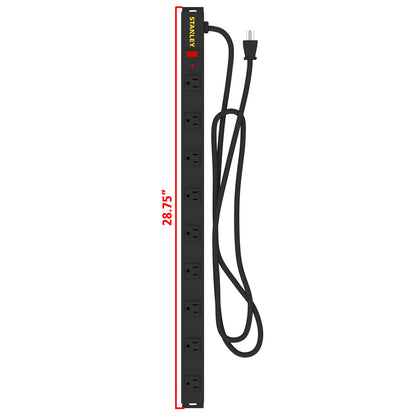 STANLEY 31610 SurgeMax Pro 6-Foot 9-Outlet Surge Protector Power Strip, Black