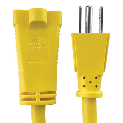 STANLEY 33157 15-Foot Yellow Outdoor Extension Cord, 15 Amp, 125 Volt