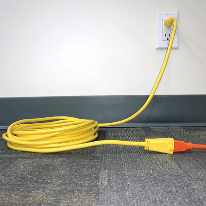 STANLEY 33157 15-Foot Yellow Outdoor Extension Cord, 15 Amp, 125 Volt
