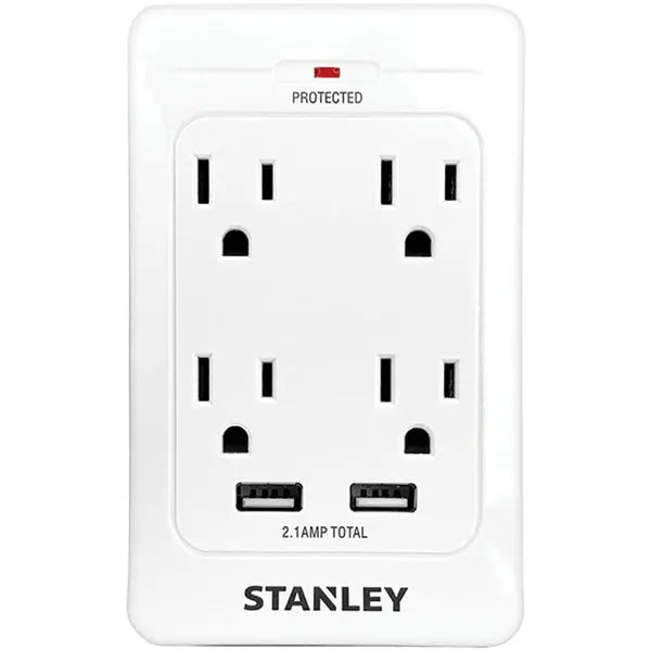 Stanley 4Out SurgeQuad USB Surge Protector - Model 33202