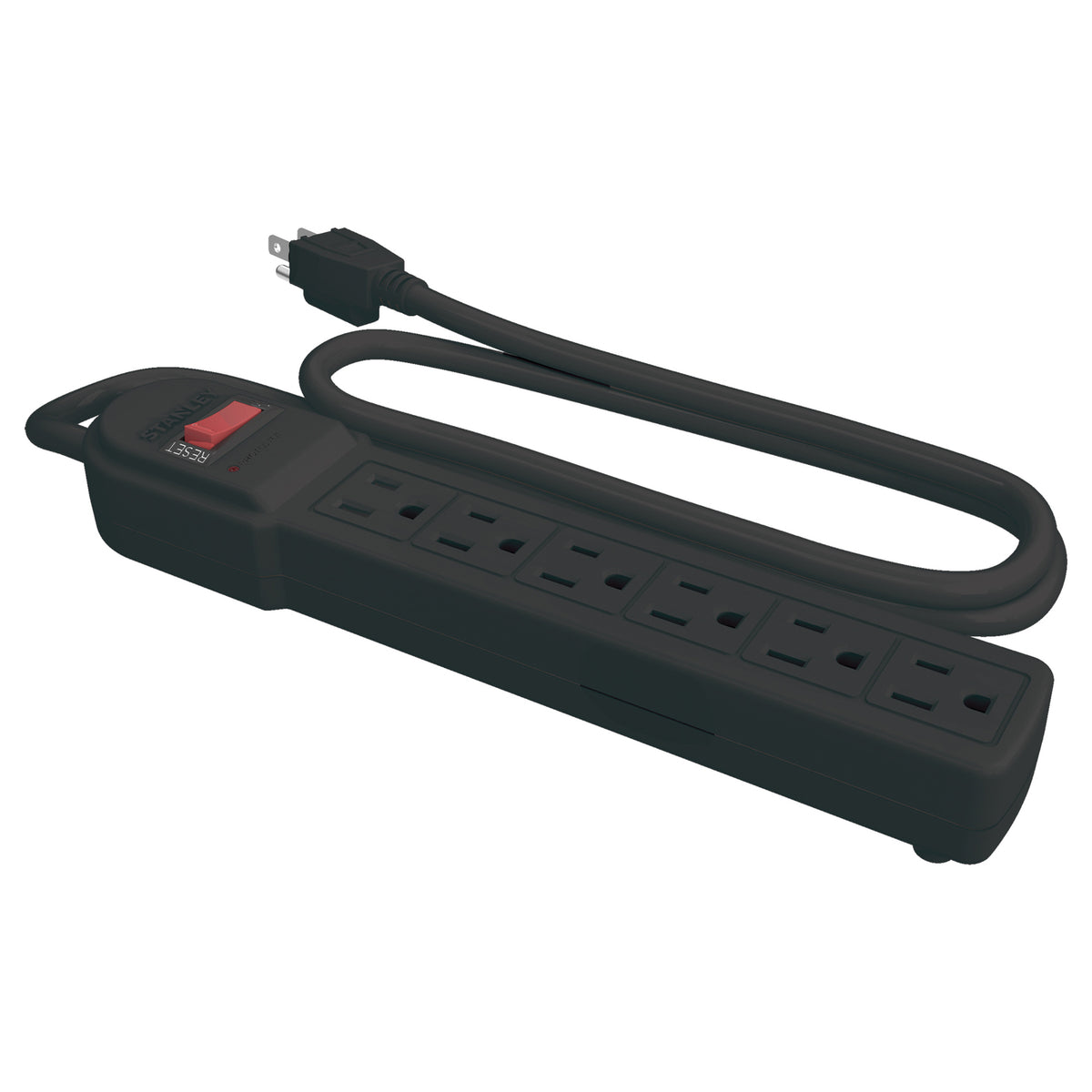 STANLEY 33222-R 6-Outlet 800-Joule Surge Protector with 3-Foot Cord