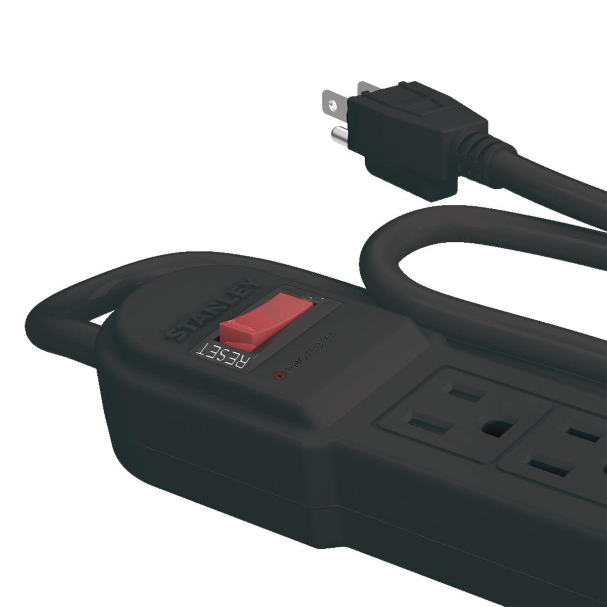 STANLEY 33222-R 6-Outlet 800-Joule Surge Protector with 3-Foot Cord