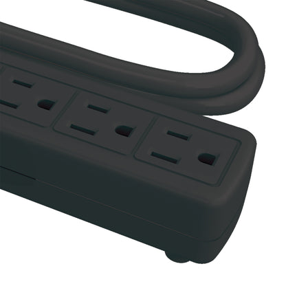 STANLEY 33222-R 6-Outlet 800-Joule Surge Protector with 3-Foot Cord