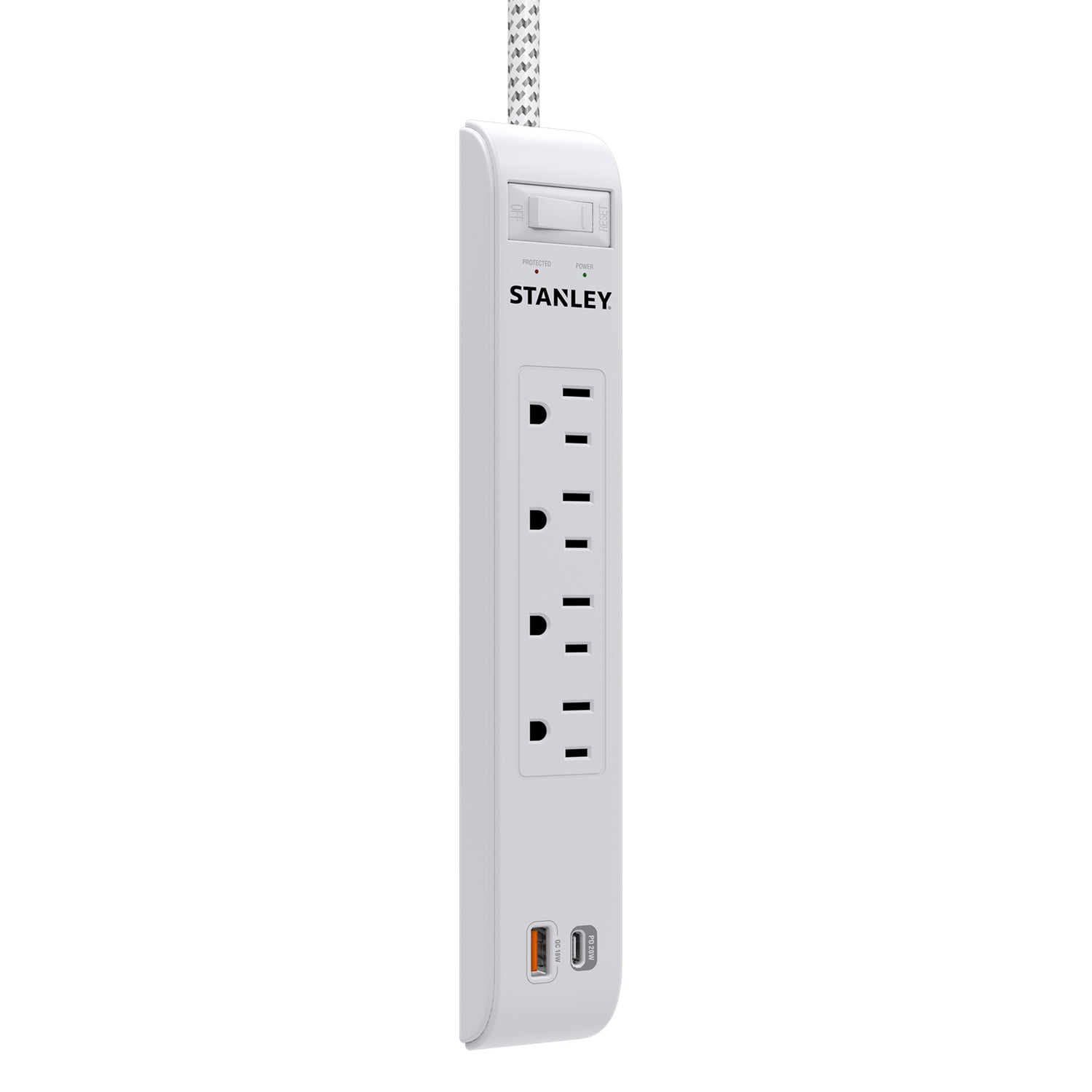 STANLEY SURGEMAX 4-Outlet Surge Protector with USB-C and USB-A Charging, 33253