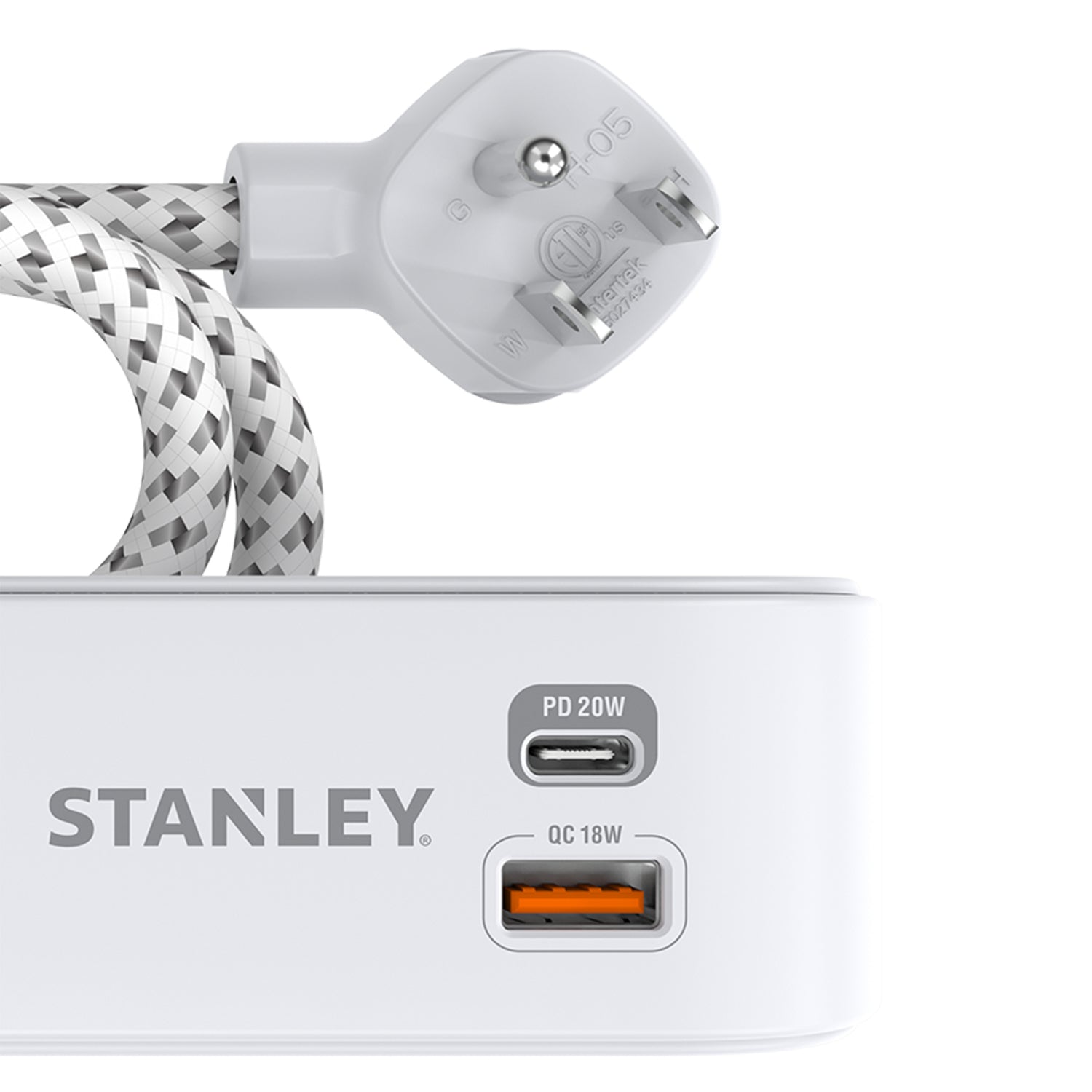 STANLEY SurgeMax 33254 2-Outlet Power Strip with USB-C and USB-A Charging