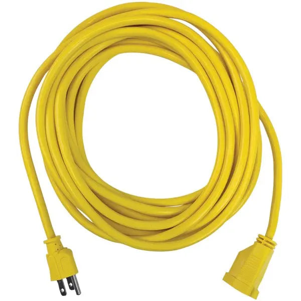 Stanley 25ft Power Cord with Grounded Outlet - Yellow, Part #33257