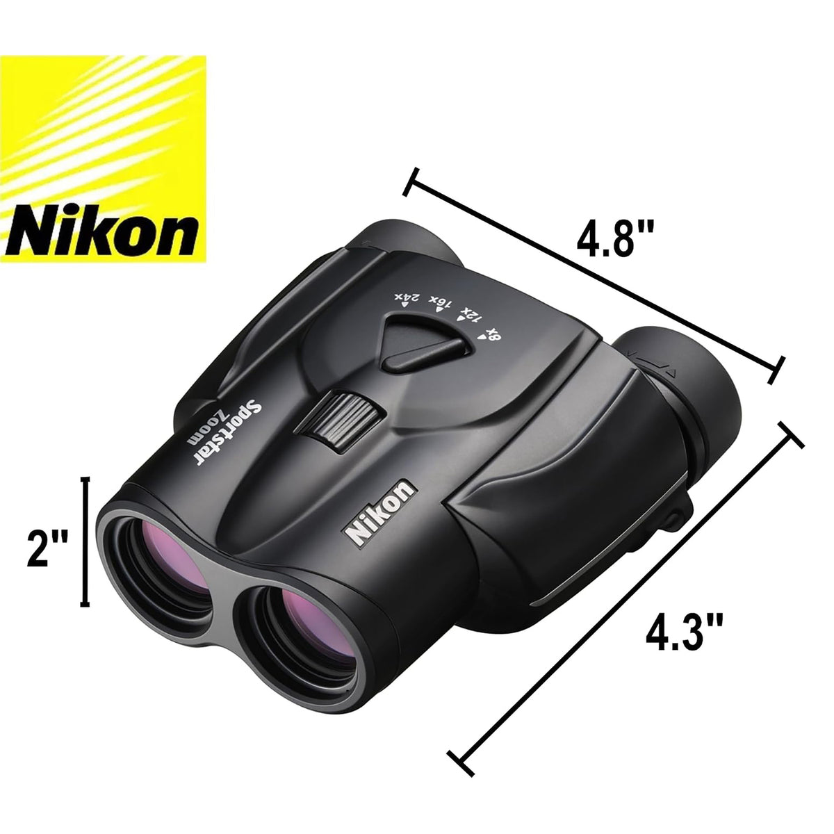 Nikon Sportstar Zoom 8-24x25 Compact Binoculars, Part Number 16736