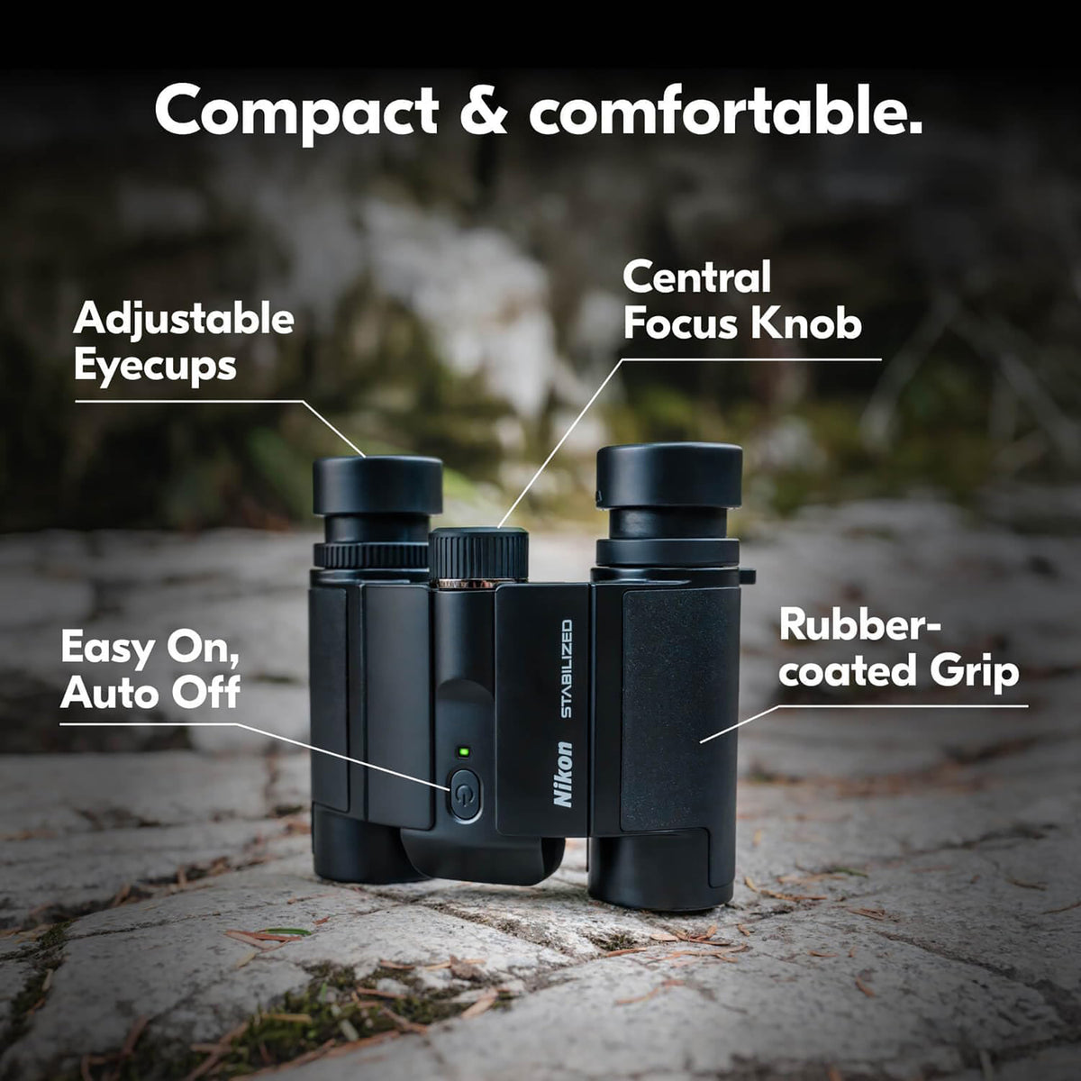Nikon 16782 Stabilized 10x25 S Optical Image Stabilization Binoculars